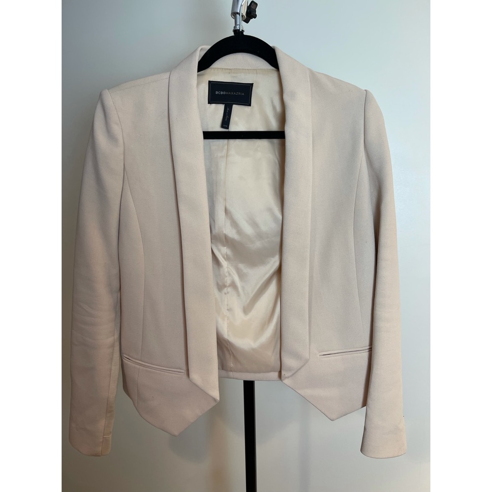 BCBG Maxazria Blazer Cream Beige Tan XXS